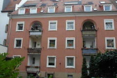 04 | Kulturdenkmal Blücherstr. 22, Karlsruhe, Hofseite (nach Dachsanierung), LP 6-8
